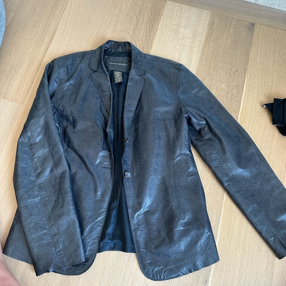 Leather blazer